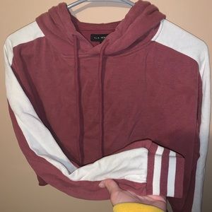 Super cute cropped striped hoodie